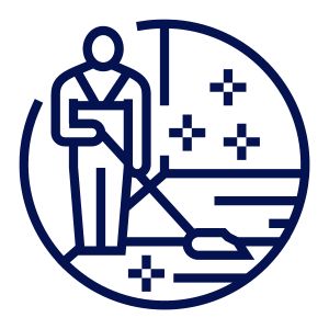 Symbol Parkett wischen